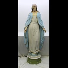 1891 Plaster Our Lady of Grace Statue, 66" SKU C023-007